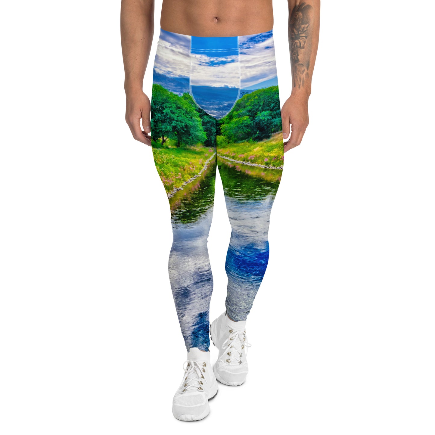 Men's Leggings - Penticton Okanagan River Channel HDR