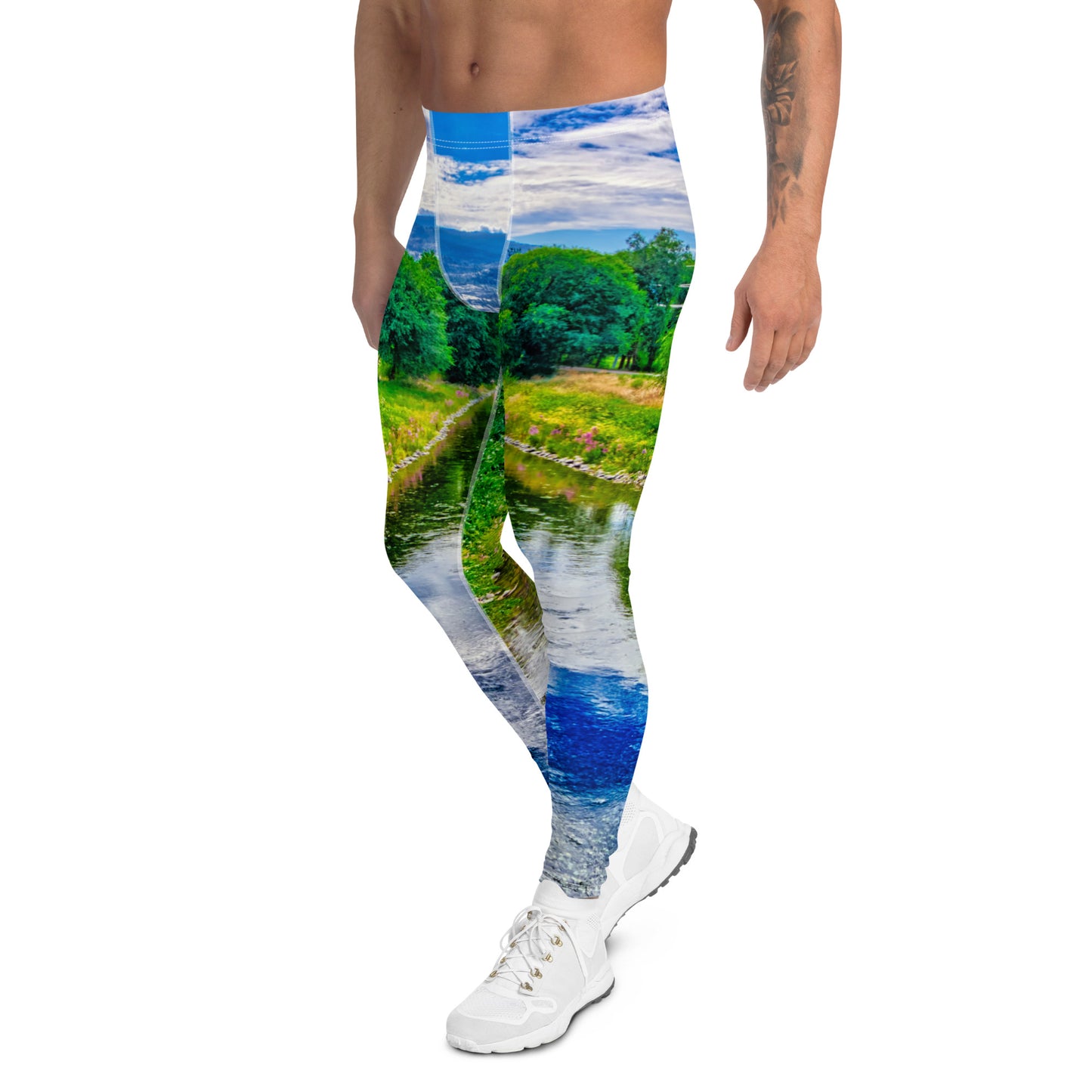 Men's Leggings - Penticton Okanagan River Channel HDR