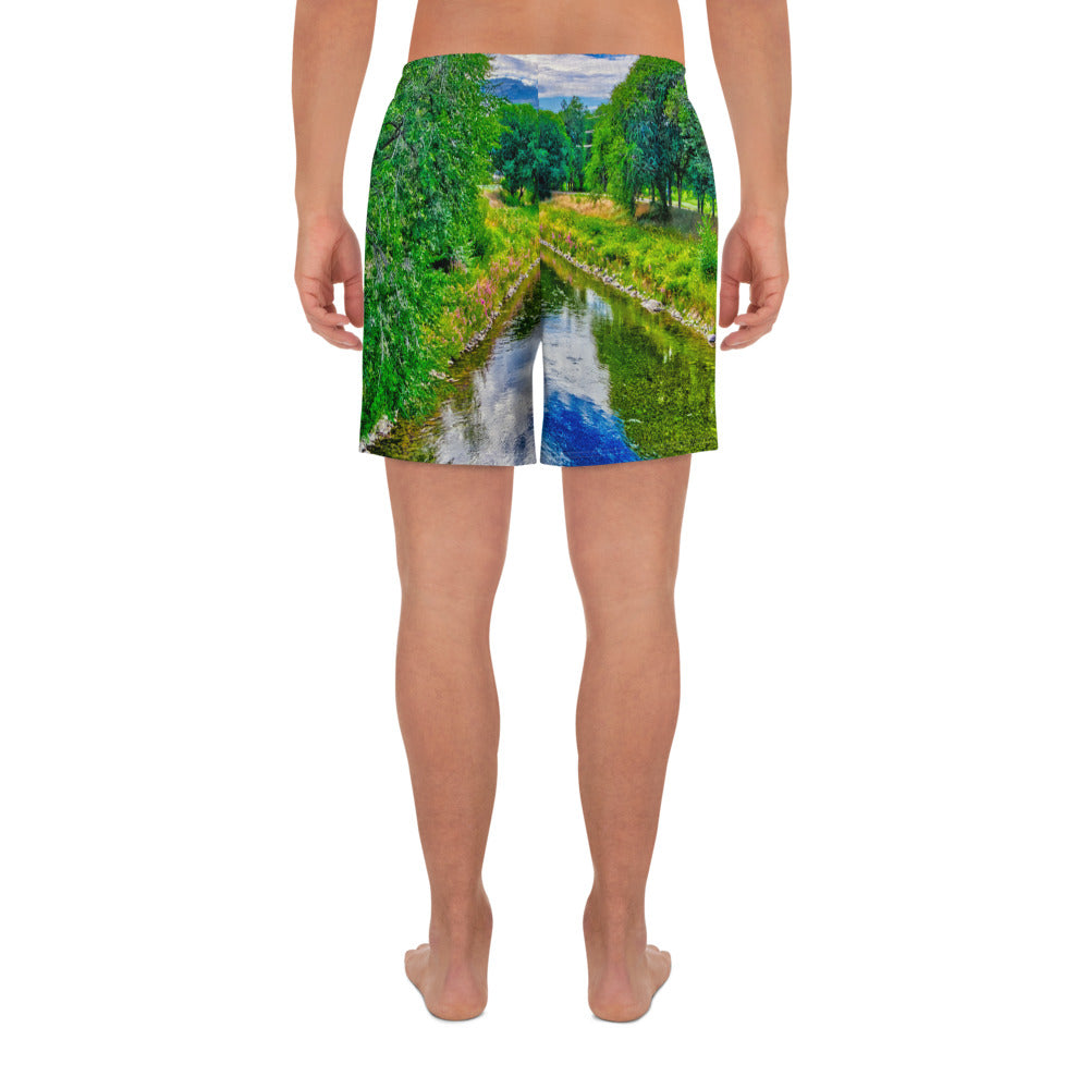 Men's Recycled Athletic Shorts - Penticton Okanagan River Channel HDR