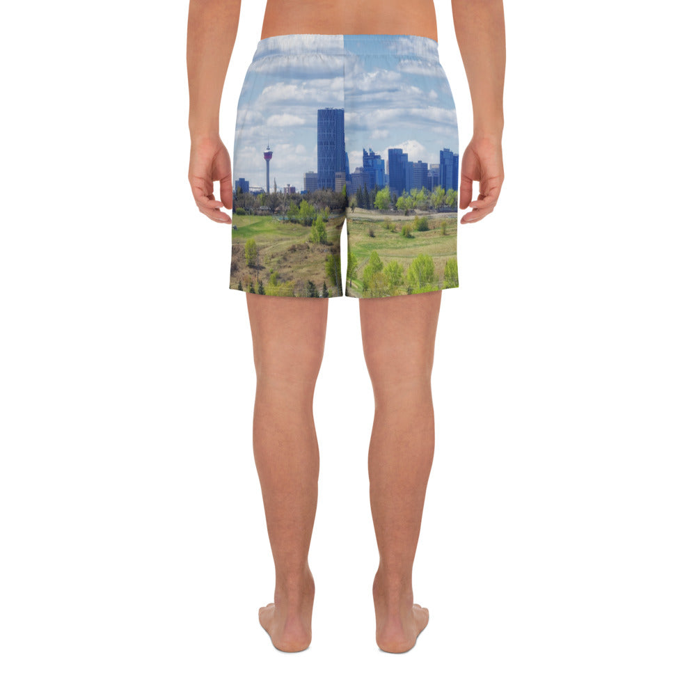 Men's Recycled Athletic Shorts - Downtown Calgary Vista Heights Hill