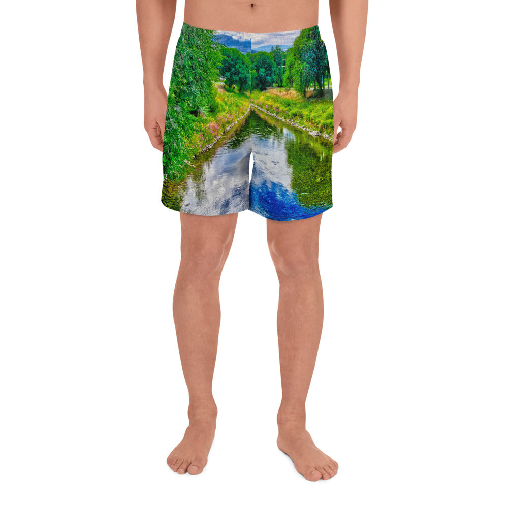 Men's Recycled Athletic Shorts - Penticton Okanagan River Channel HDR