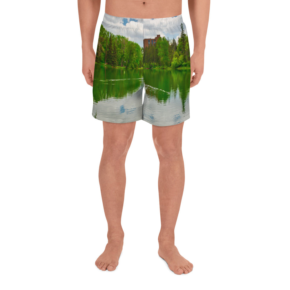 Men's Recycled Athletic Shorts - Bowness Park Lagoon