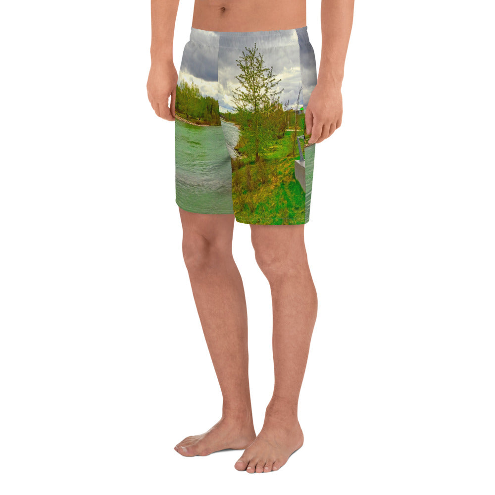 Men's Recycled Athletic Shorts - Downtown Calgary Bow River East Village
