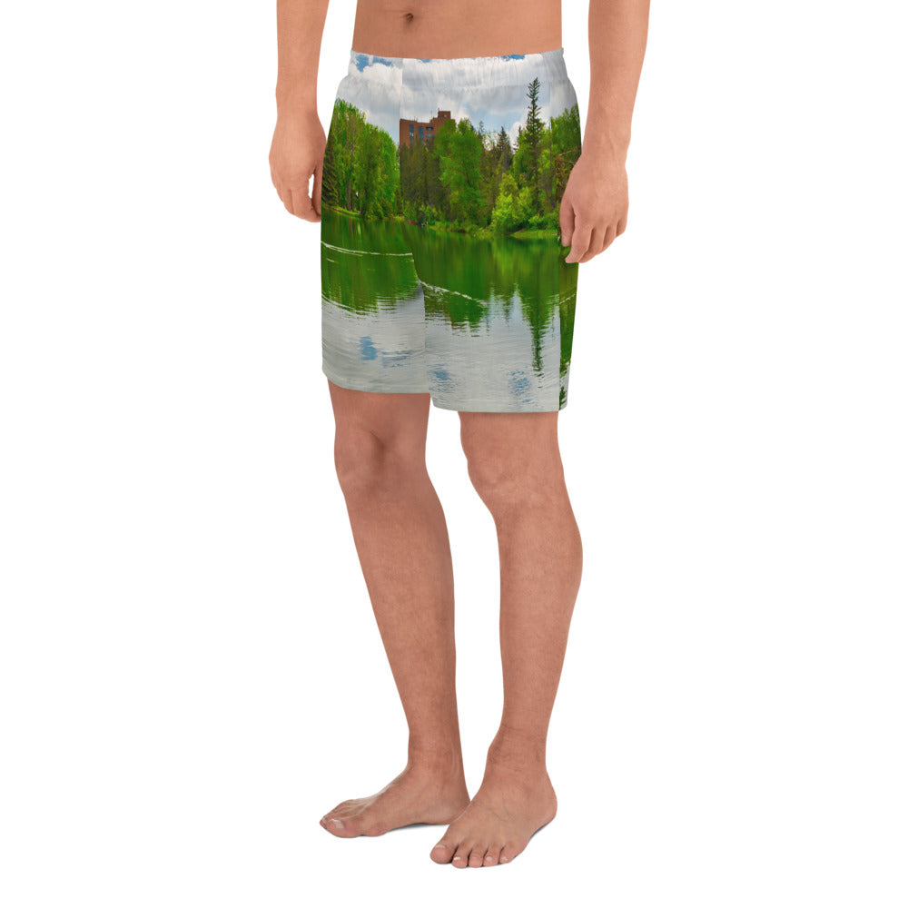 Men's Recycled Athletic Shorts - Bowness Park Lagoon