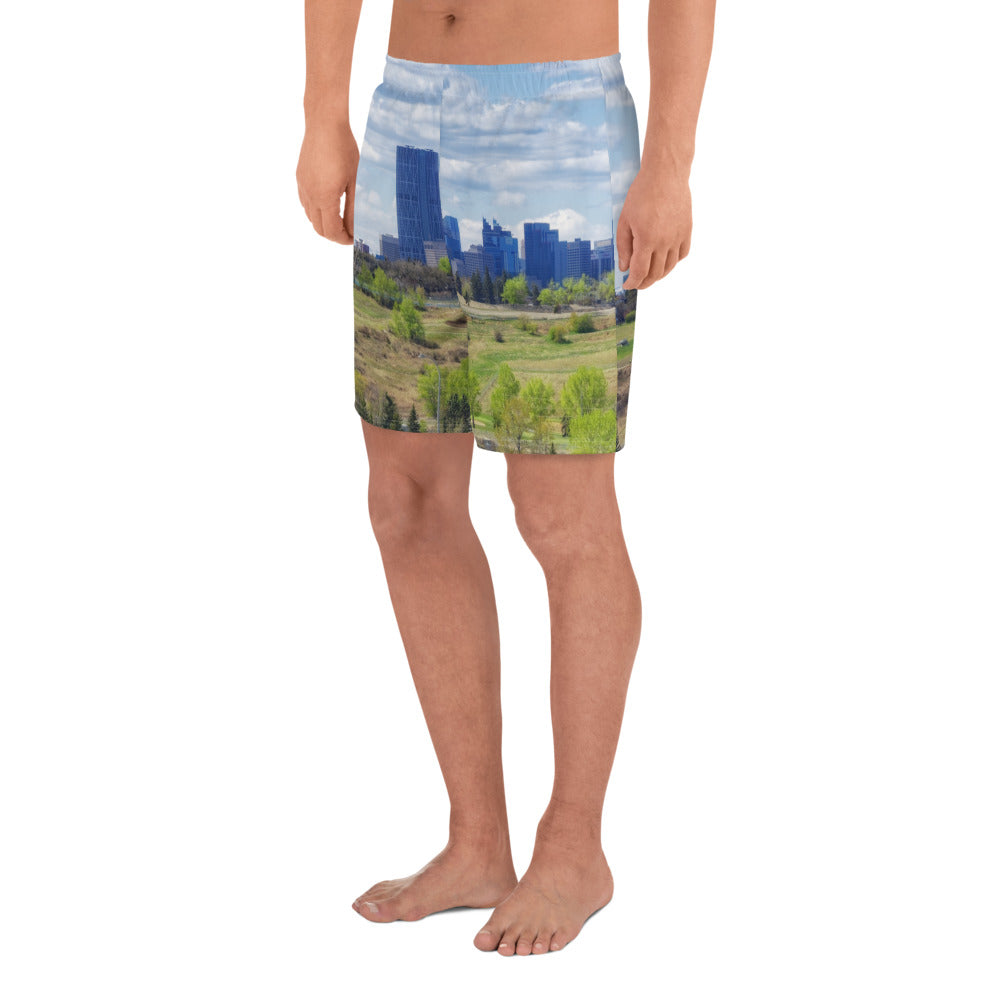 Men's Recycled Athletic Shorts - Downtown Calgary Vista Heights Hill