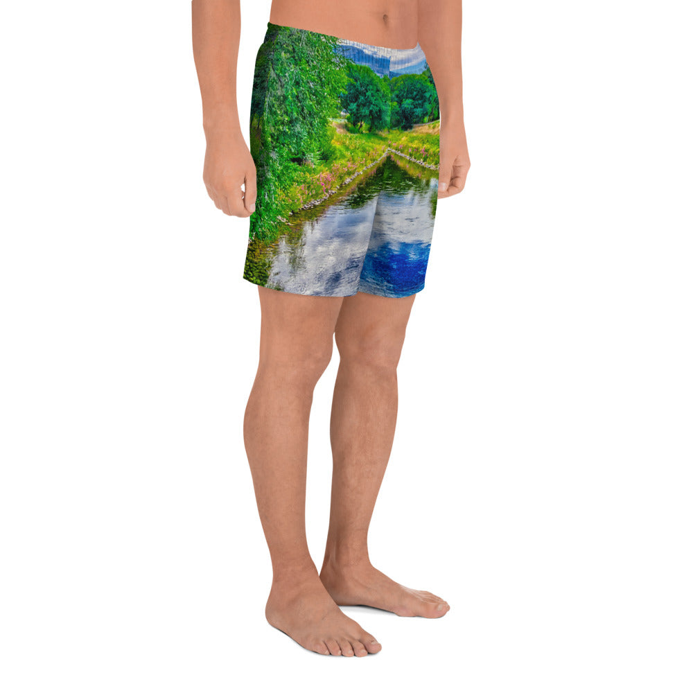 Men's Recycled Athletic Shorts - Penticton Okanagan River Channel HDR