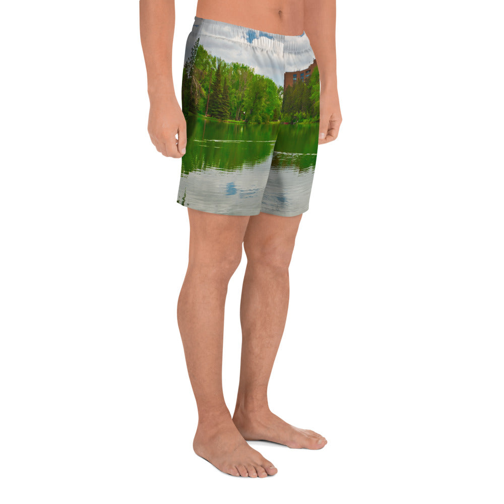 Men's Recycled Athletic Shorts - Bowness Park Lagoon