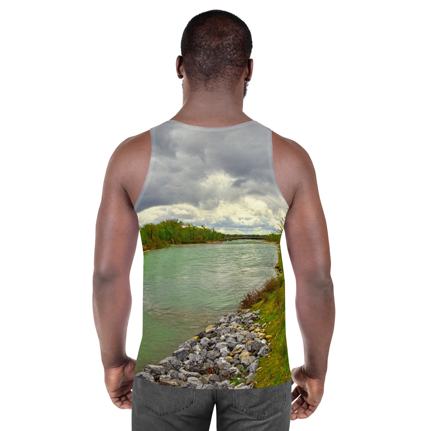 Men's All-Over Print Tank Top - Calgary Bow River East Village