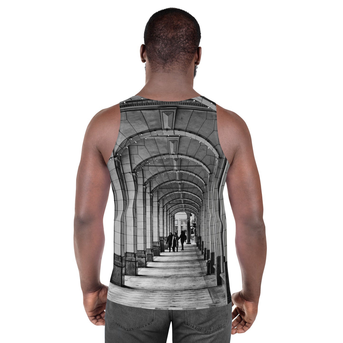 Men's All-Over Tank Top - Hudson's Bay Sidewalk Black and White
