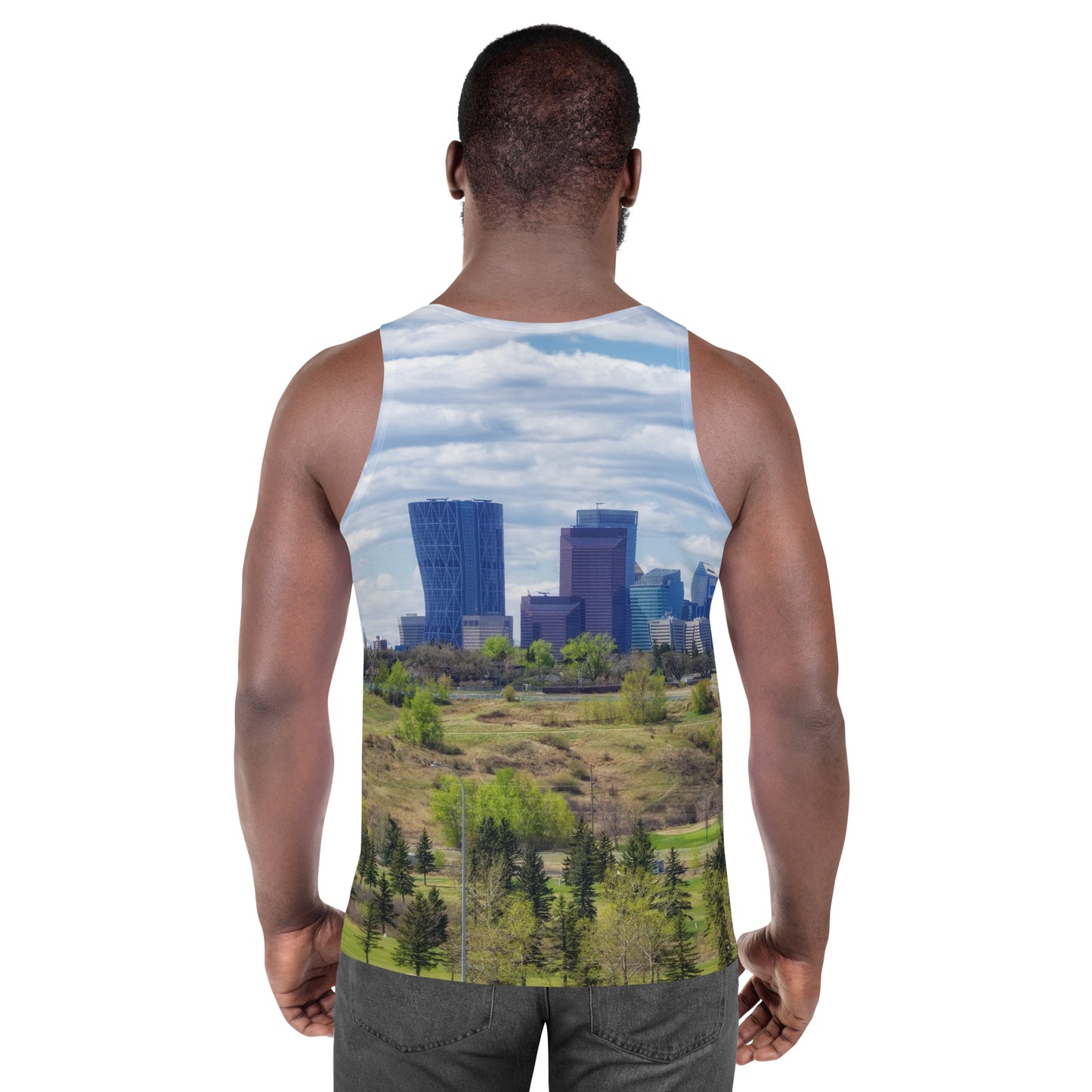 Men's All-Over Tank Top - Downtown Calgary Vista Heights Hill