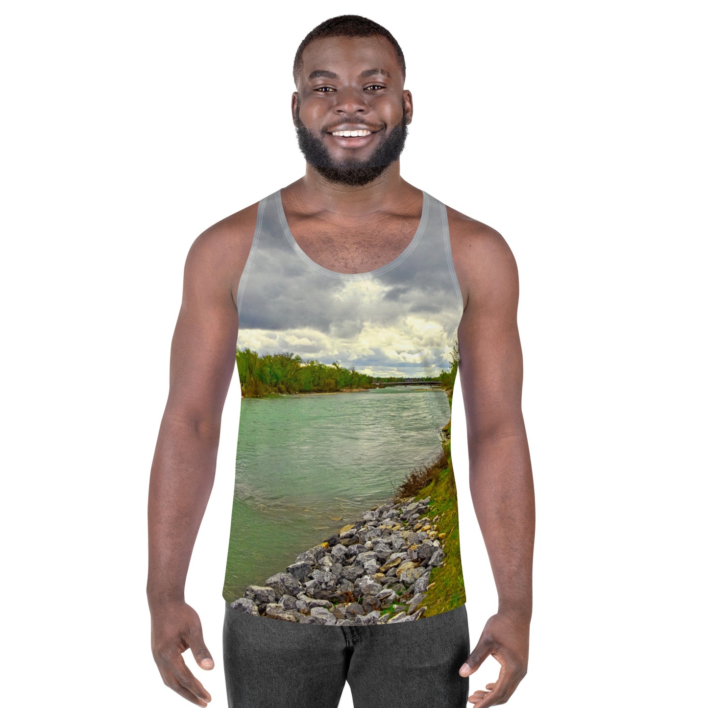 Men's All-Over Print Tank Top - Calgary Bow River East Village