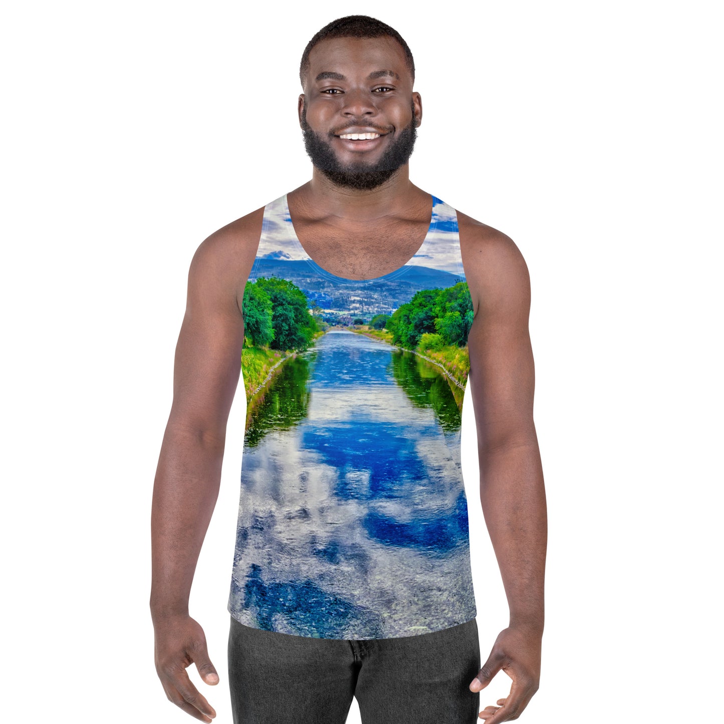 Men's All-Over Tank Top - Penticton Okangan River Channel HDR
