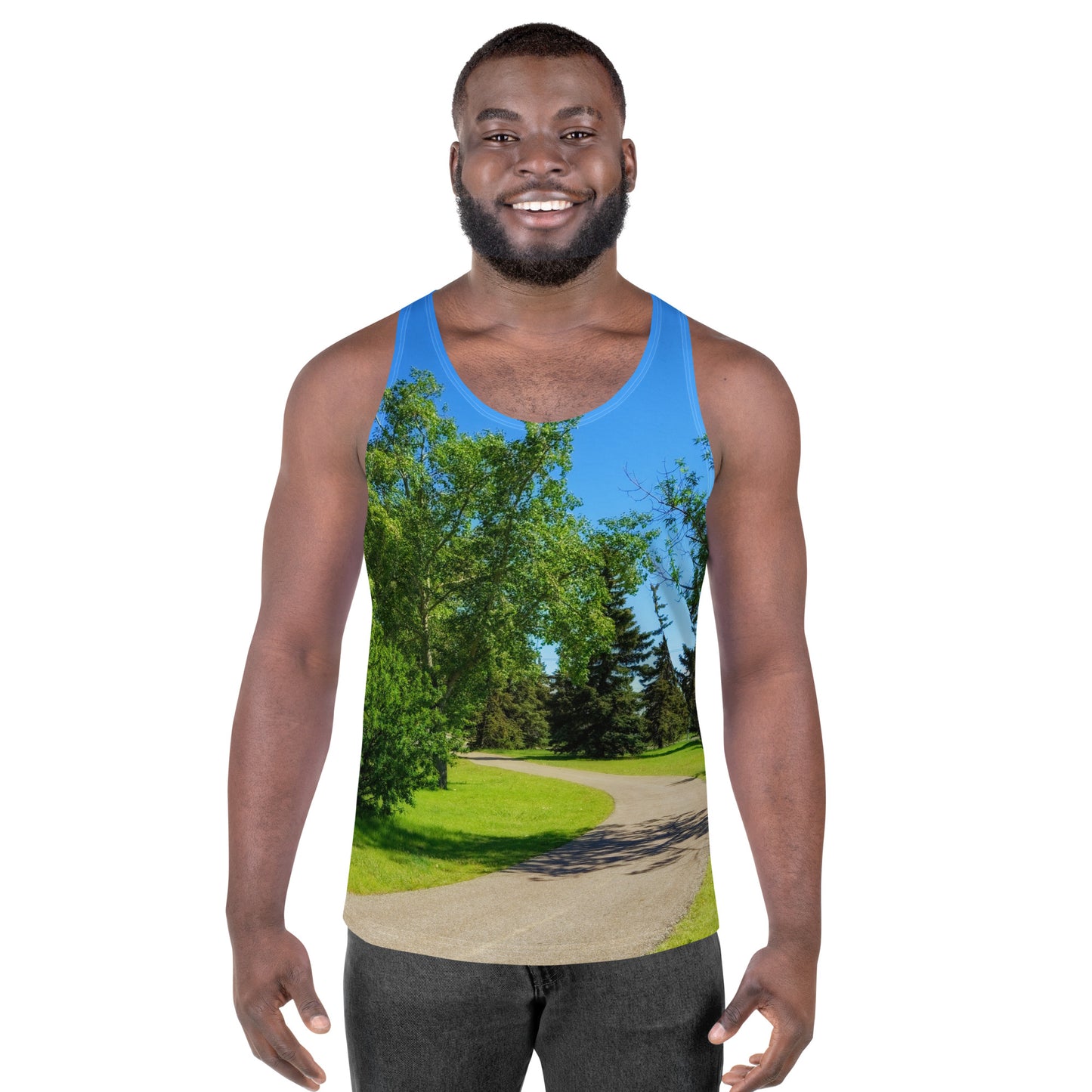Men's All-Over Tank Top - Calgary in the Summer