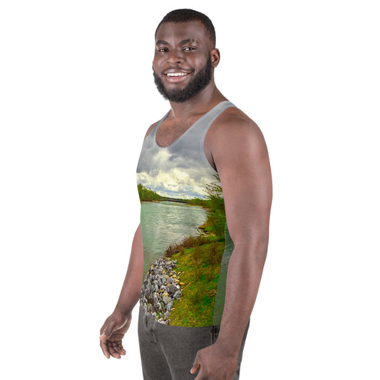 Men's All-Over Print Tank Top - Calgary Bow River East Village