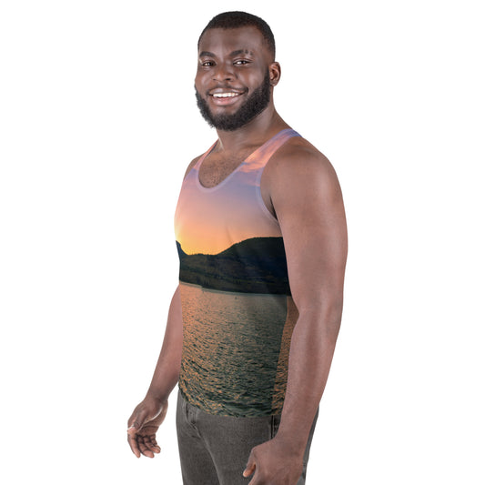 Men's All-Over Tank Top - Penticton Okanagan Lake Sunset