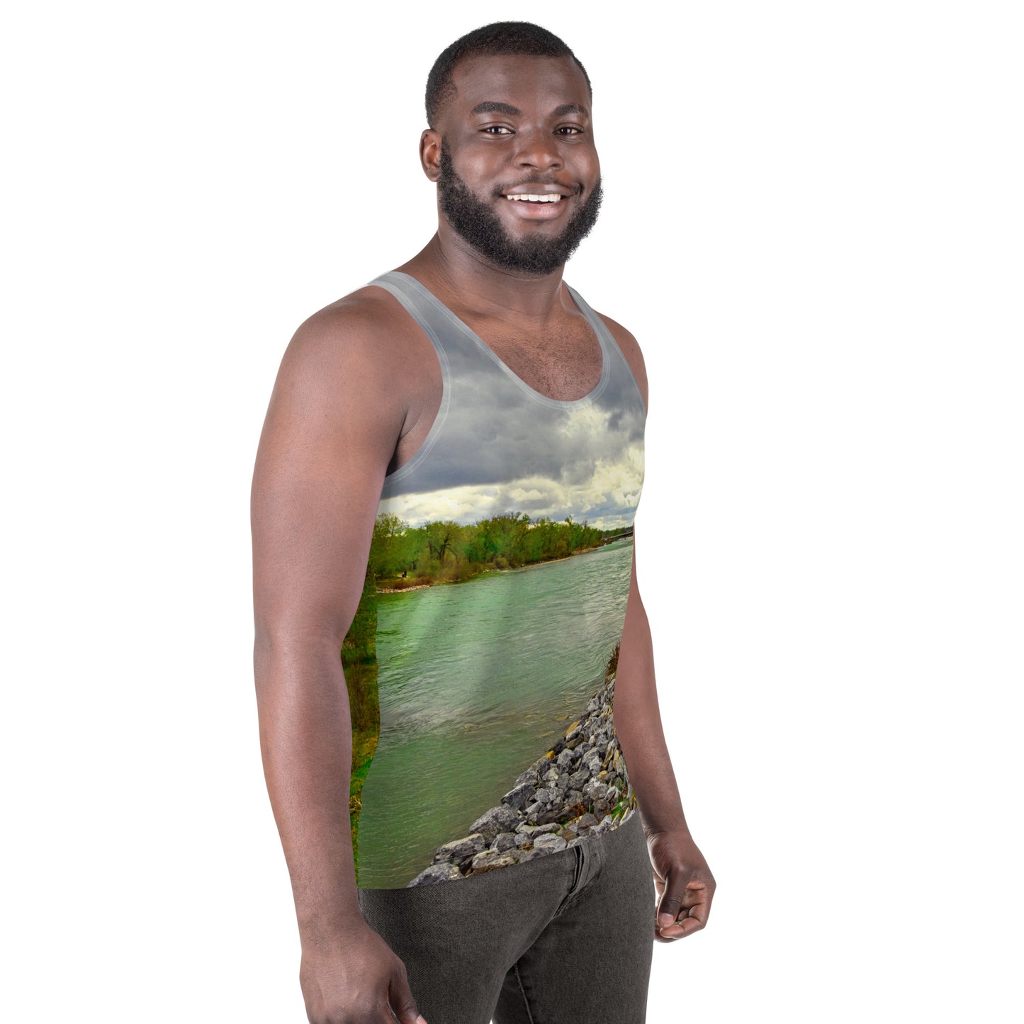 Men's All-Over Print Tank Top - Calgary Bow River East Village