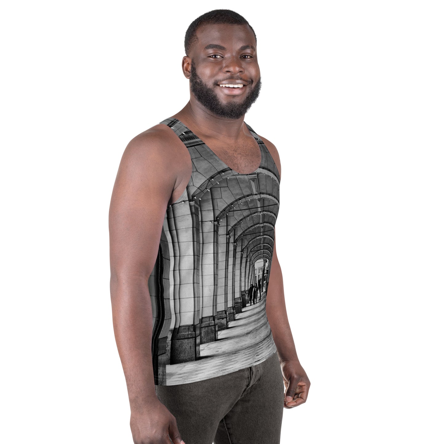 Men's All-Over Tank Top - Hudson's Bay Sidewalk Black and White
