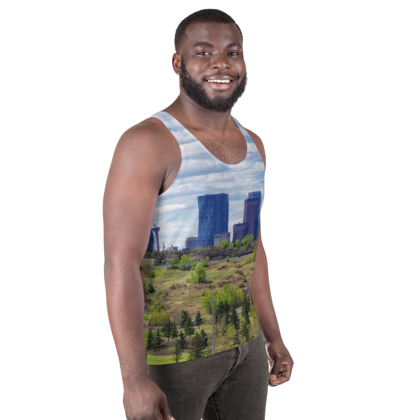 Men's All-Over Tank Top - Downtown Calgary Vista Heights Hill