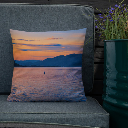 Premium Pillow - Penticton Okanagan Lake Sunset
