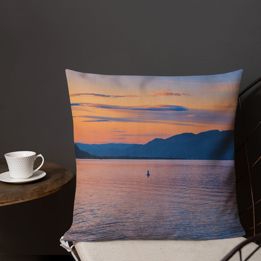 Premium Pillow - Penticton Okanagan Lake Sunset