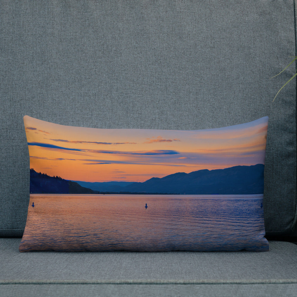 Premium Pillow - Penticton Okanagan Lake Sunset
