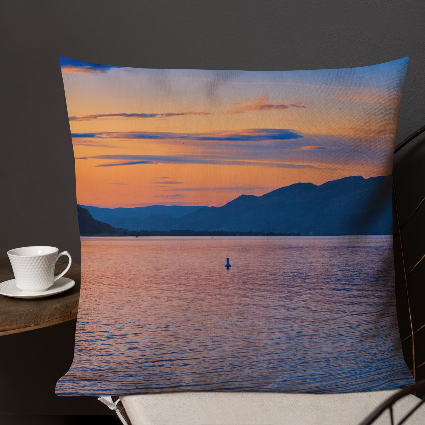 Premium Pillow - Penticton Okanagan Lake Sunset