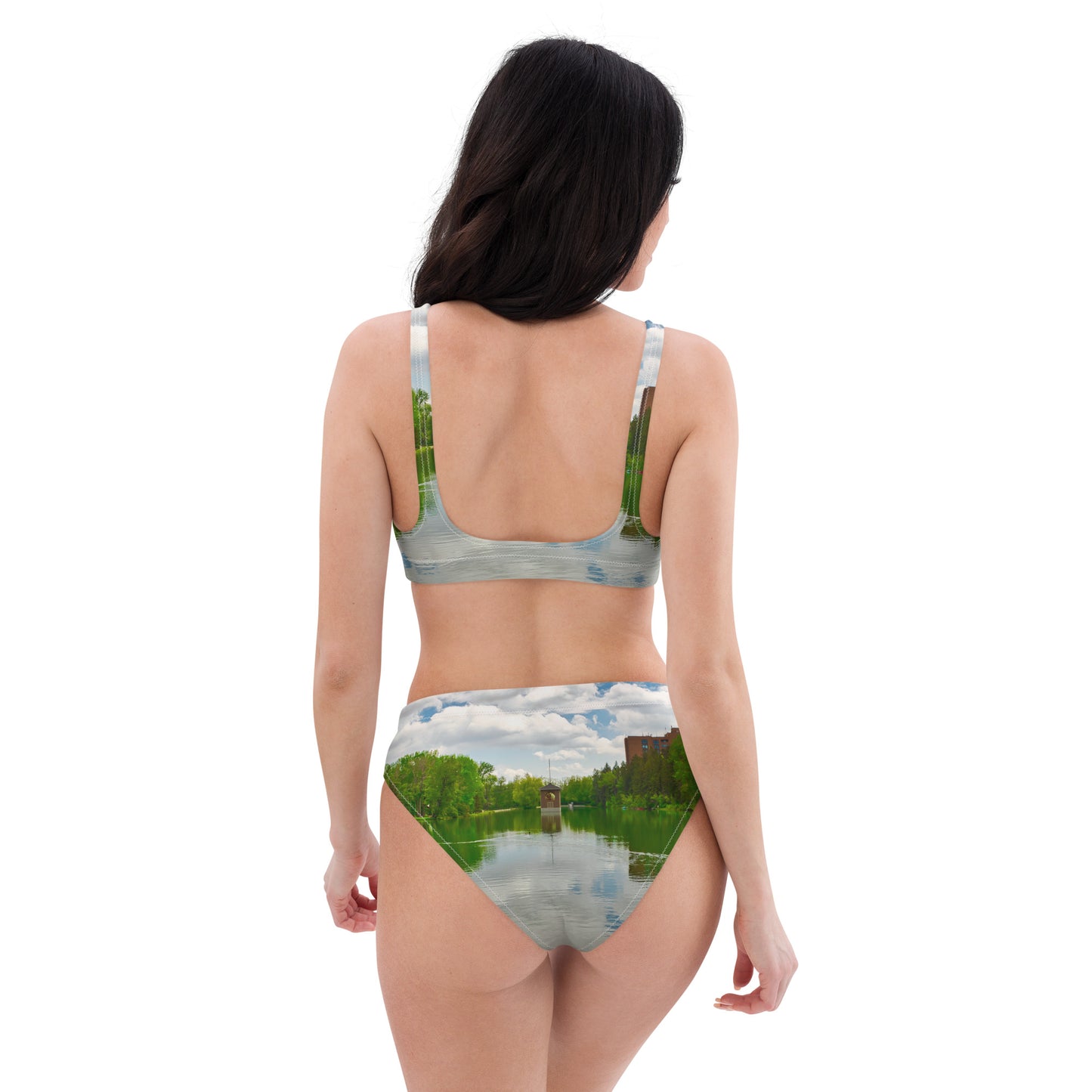 Recycled High-Waisted Bikini - Bowness Park Lagoon