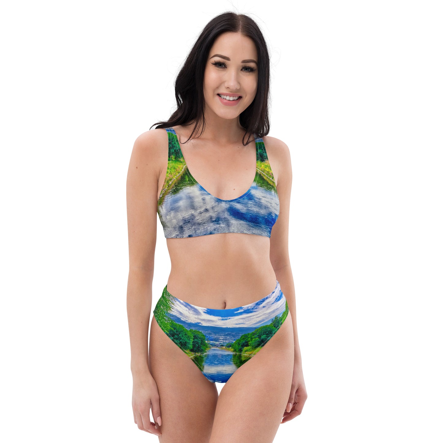 Recycled High-Waisted Bikini - Penticton Okanagan River Channel HDR