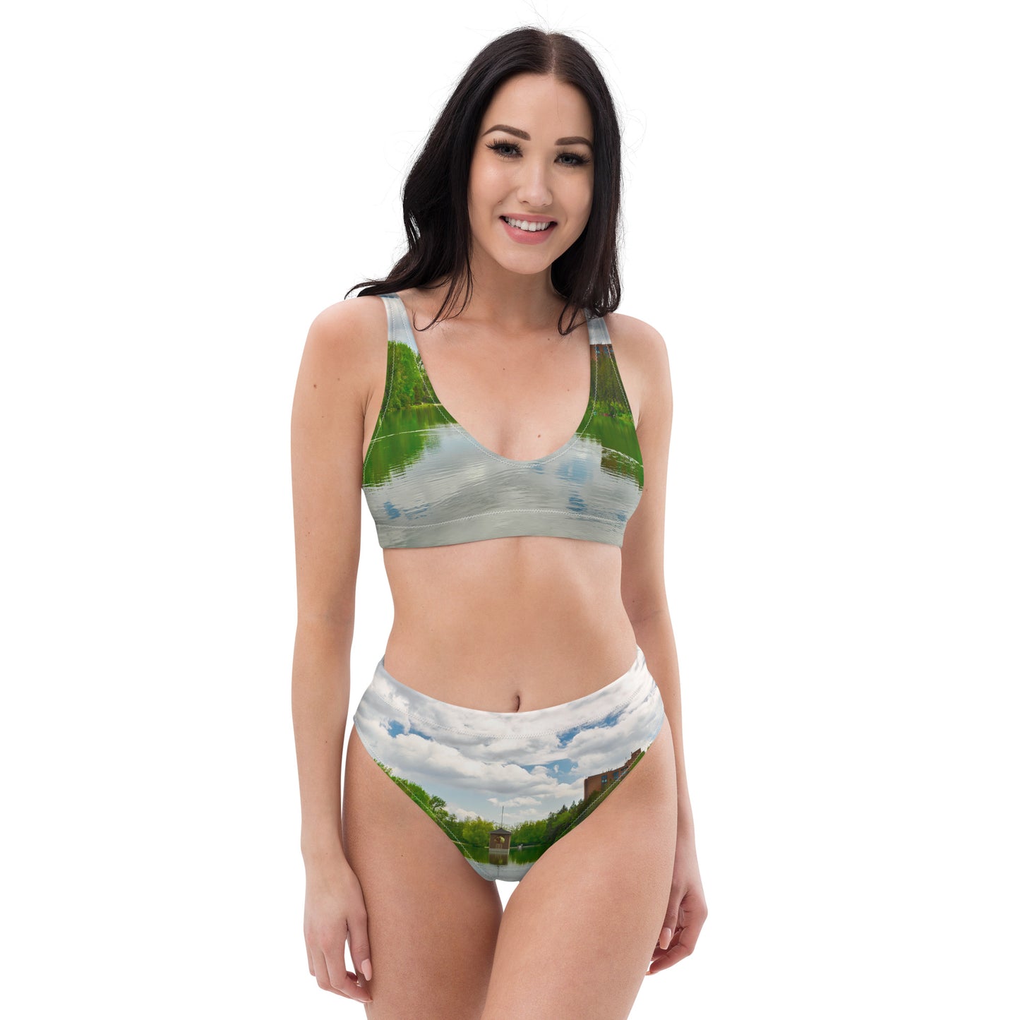Recycled High-Waisted Bikini - Bowness Park Lagoon