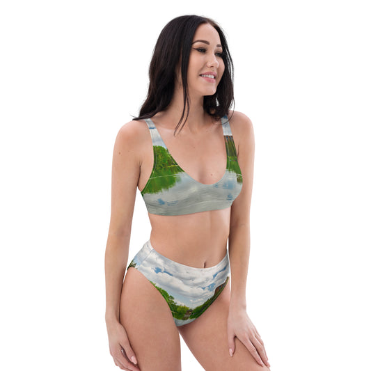 Recycled High-Waisted Bikini - Bowness Park Lagoon