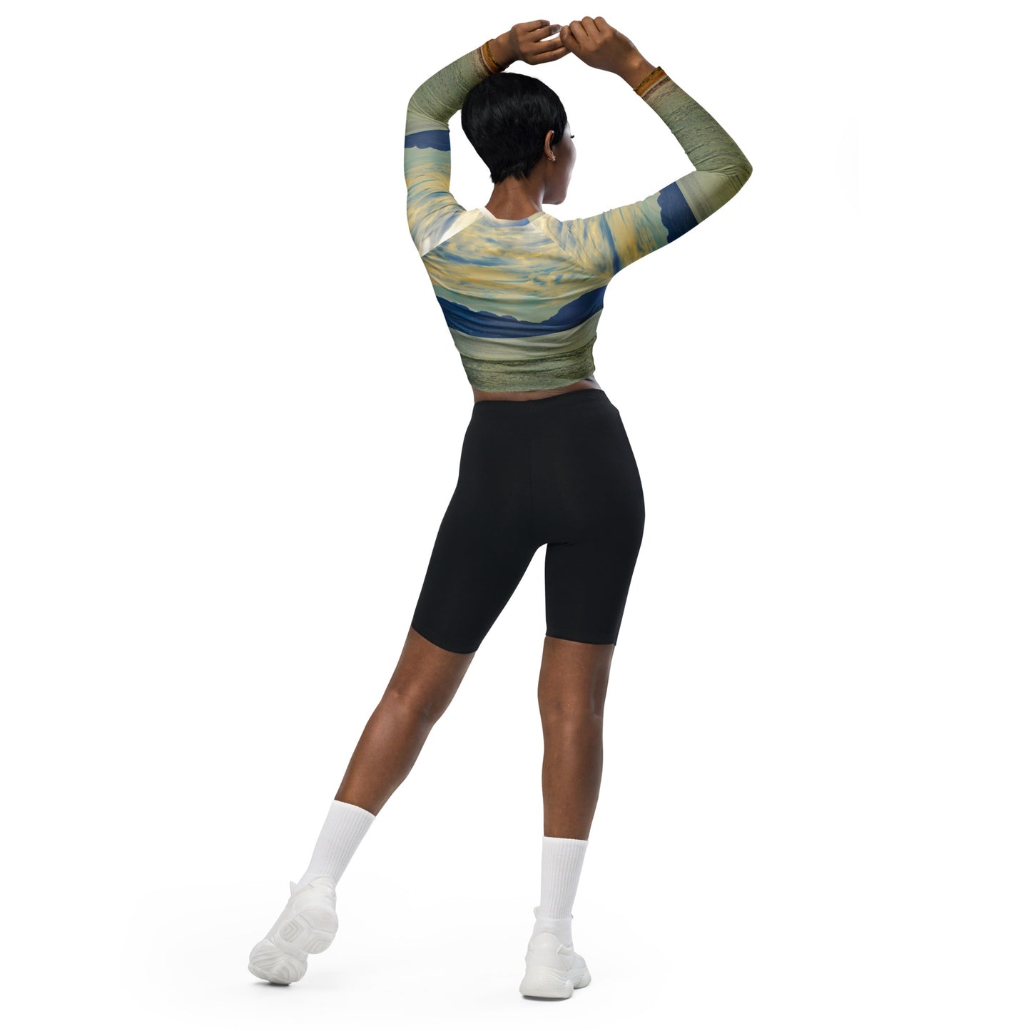 Recycled Long-Sleeve Crop Top - Penticton Skaha Lake