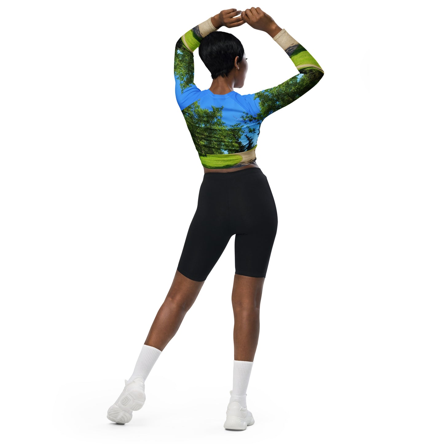 Recycled Long-Sleeve Crop Top - Calgary in the Summer