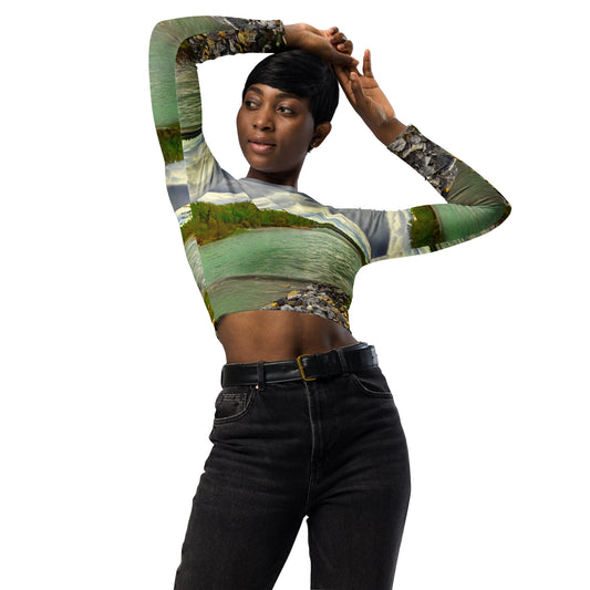 Recycled Long-Sleeve Crop Top - Calgary Bow River East Village