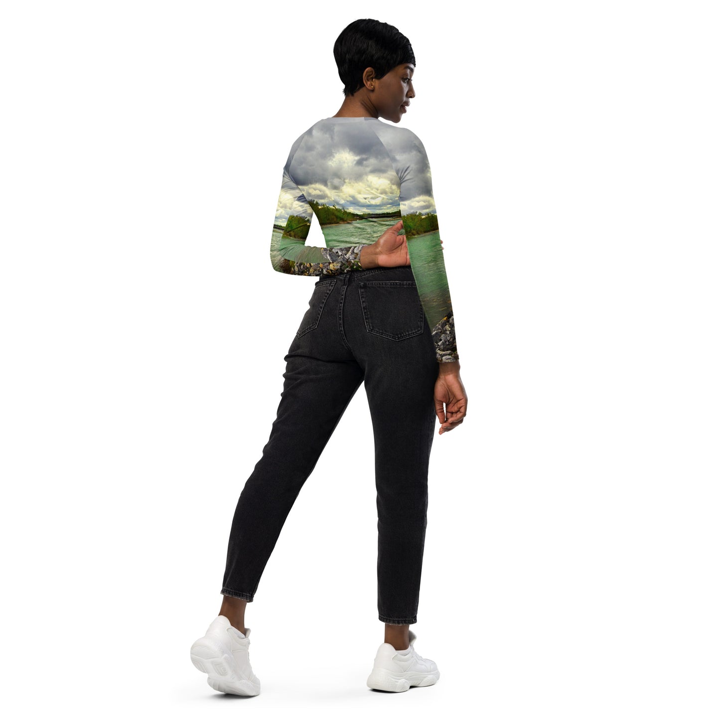 Recycled Long-Sleeve Crop Top - Calgary Bow River East Village