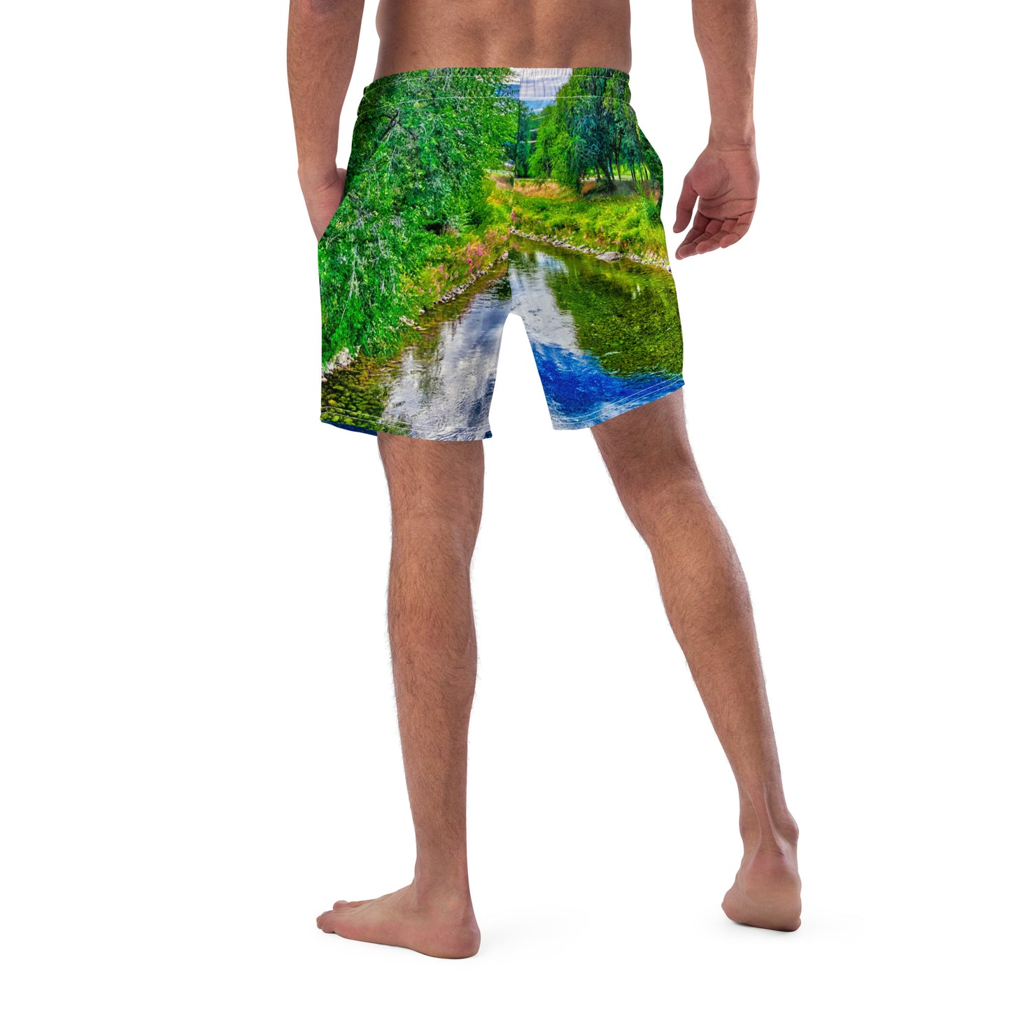 Men's Swim Trunks - Penticton Okanagan River Channel HDR
