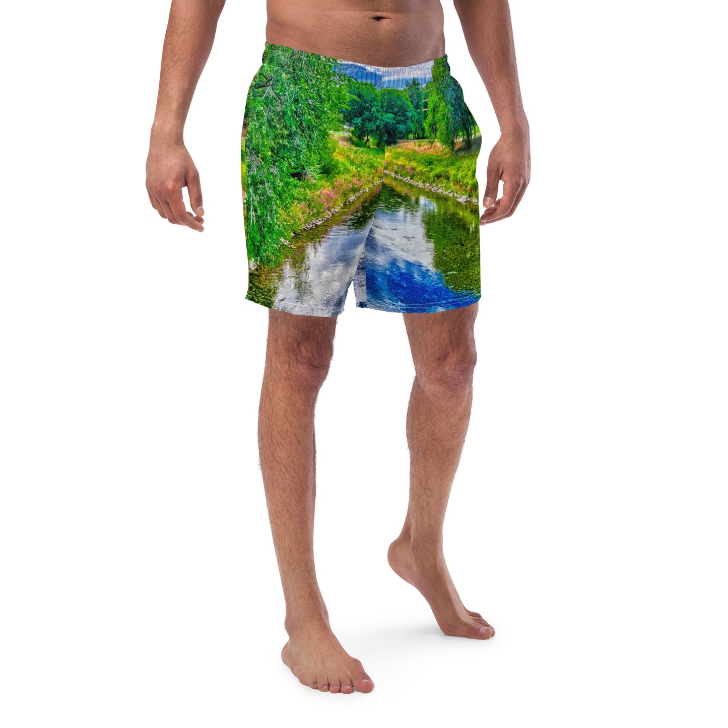 Men's Swim Trunks - Penticton Okanagan River Channel HDR