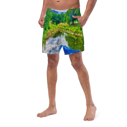 Men's Swim Trunks - Penticton Okanagan River Channel HDR
