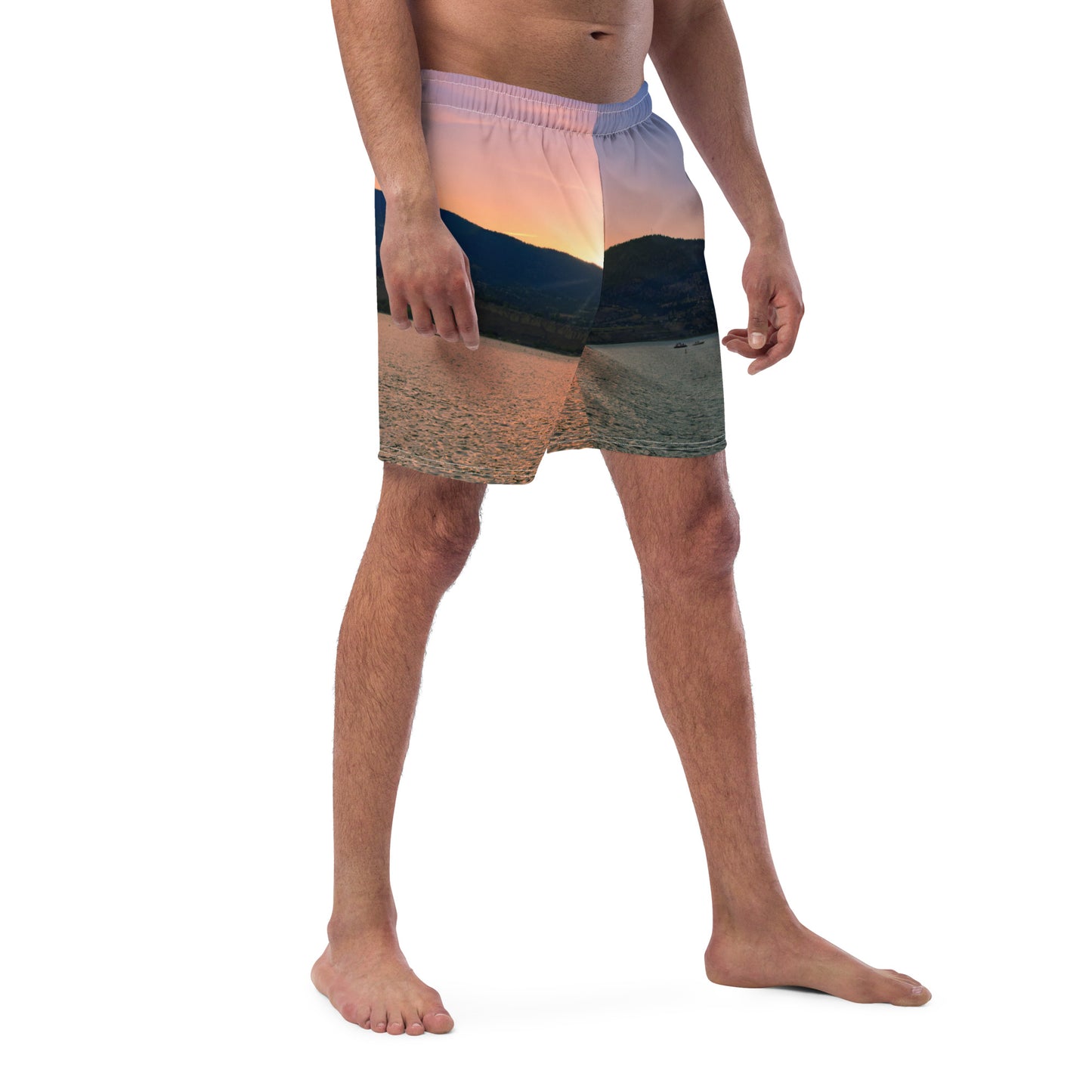 Men's Swim Trunks - Penticton Okanagan Lake Sunset