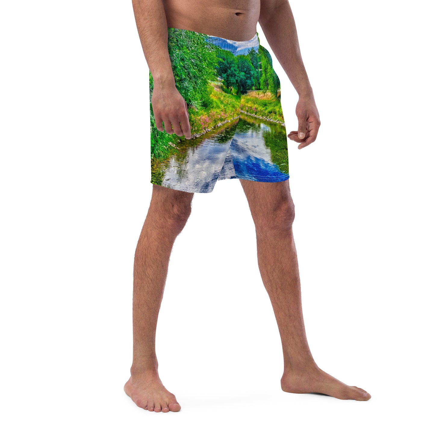 Men's Swim Trunks - Penticton Okanagan River Channel HDR