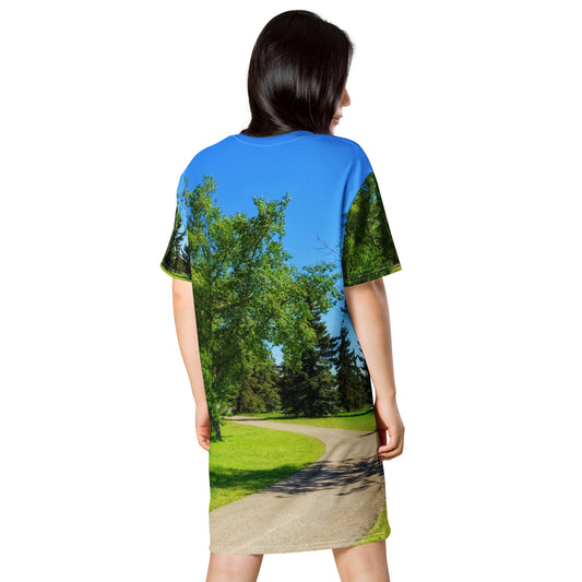 All-Over T-Shirt Dress - Calgary in the Summer