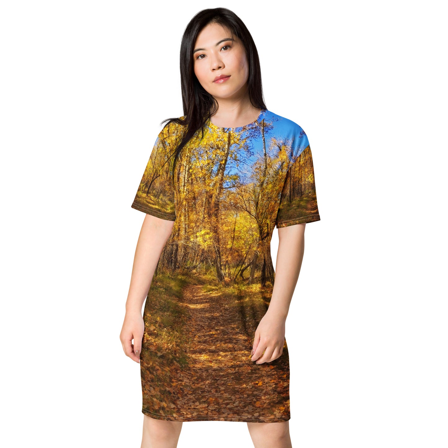 All-Over T-Shirt Dress - Carburn Park Fall Colours