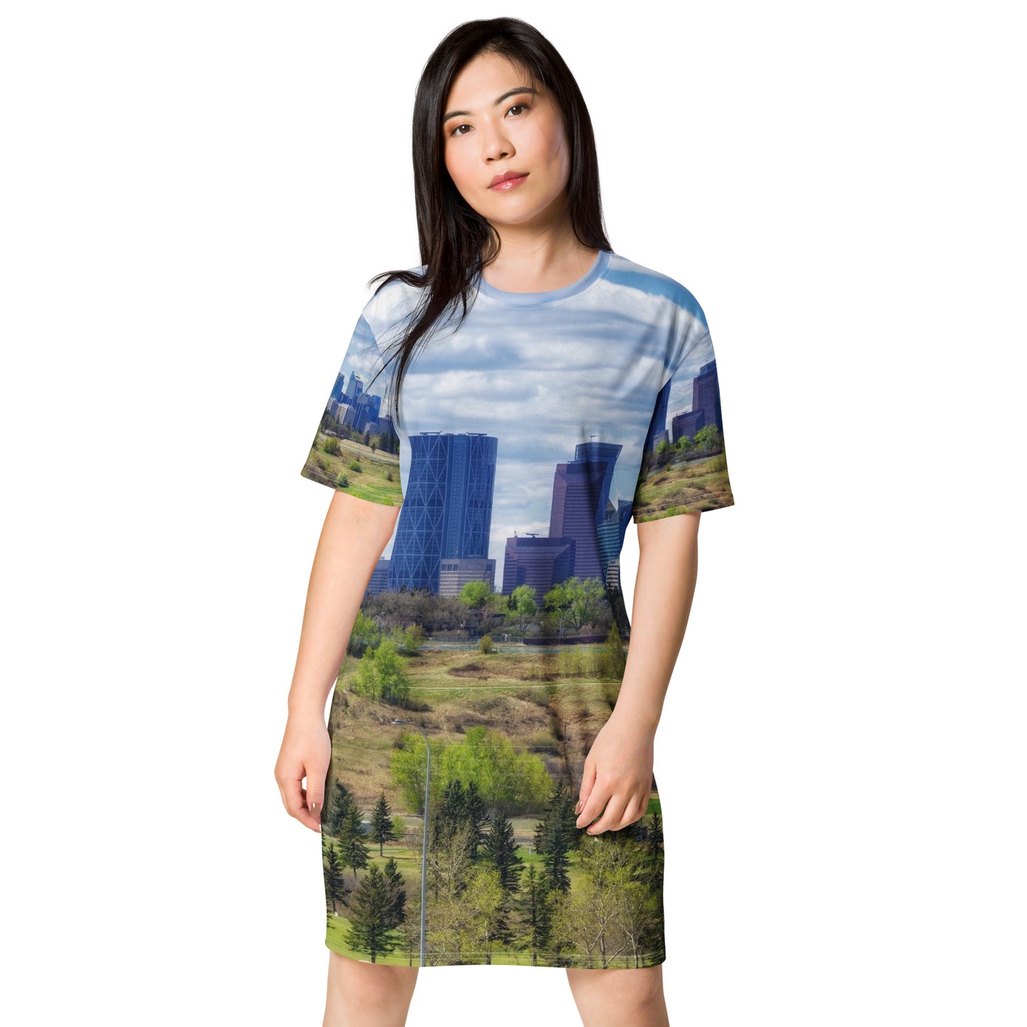 All-Over T-Shirt Dress - Downtown Calgary Vista Heights Hill