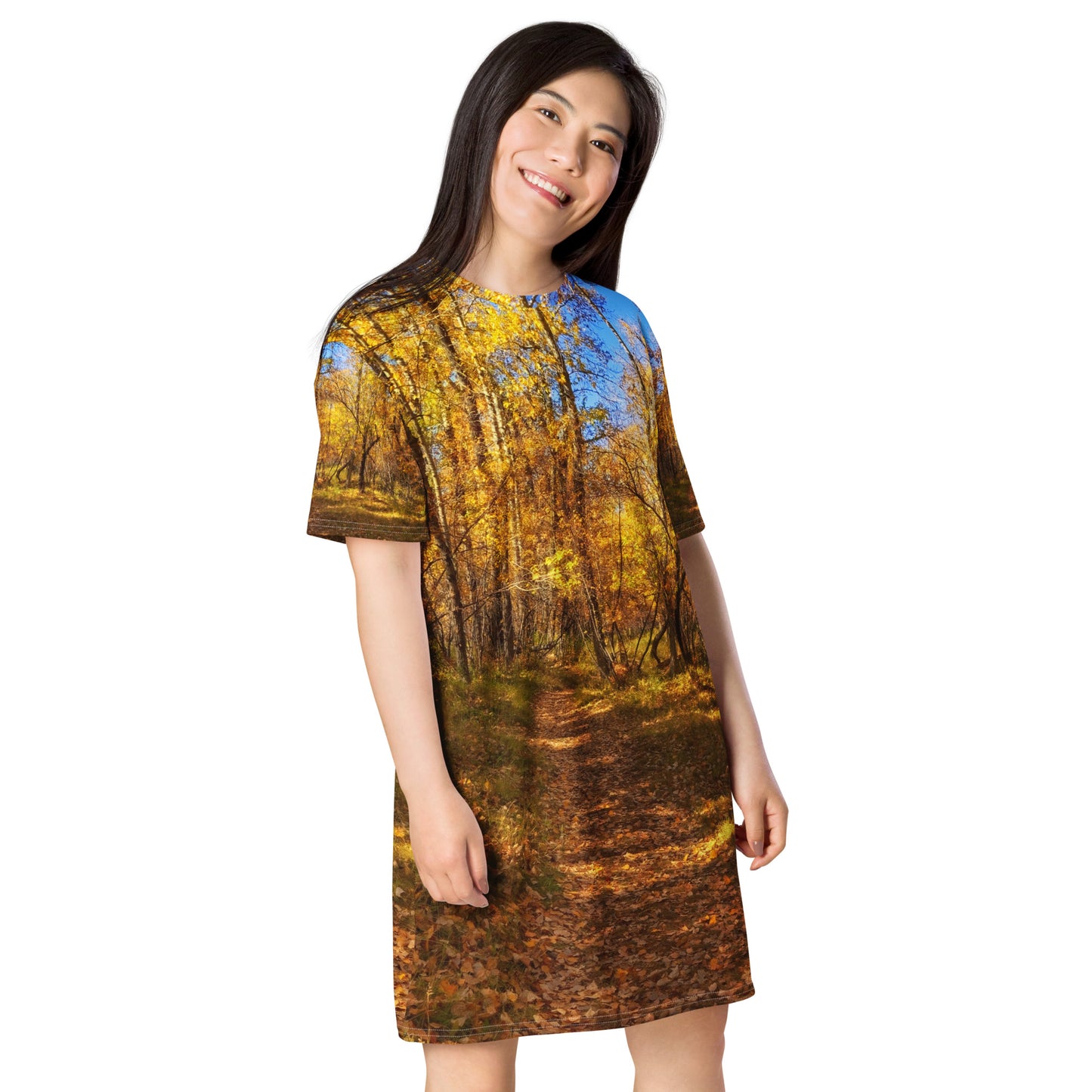 All-Over T-Shirt Dress - Carburn Park Fall Colours
