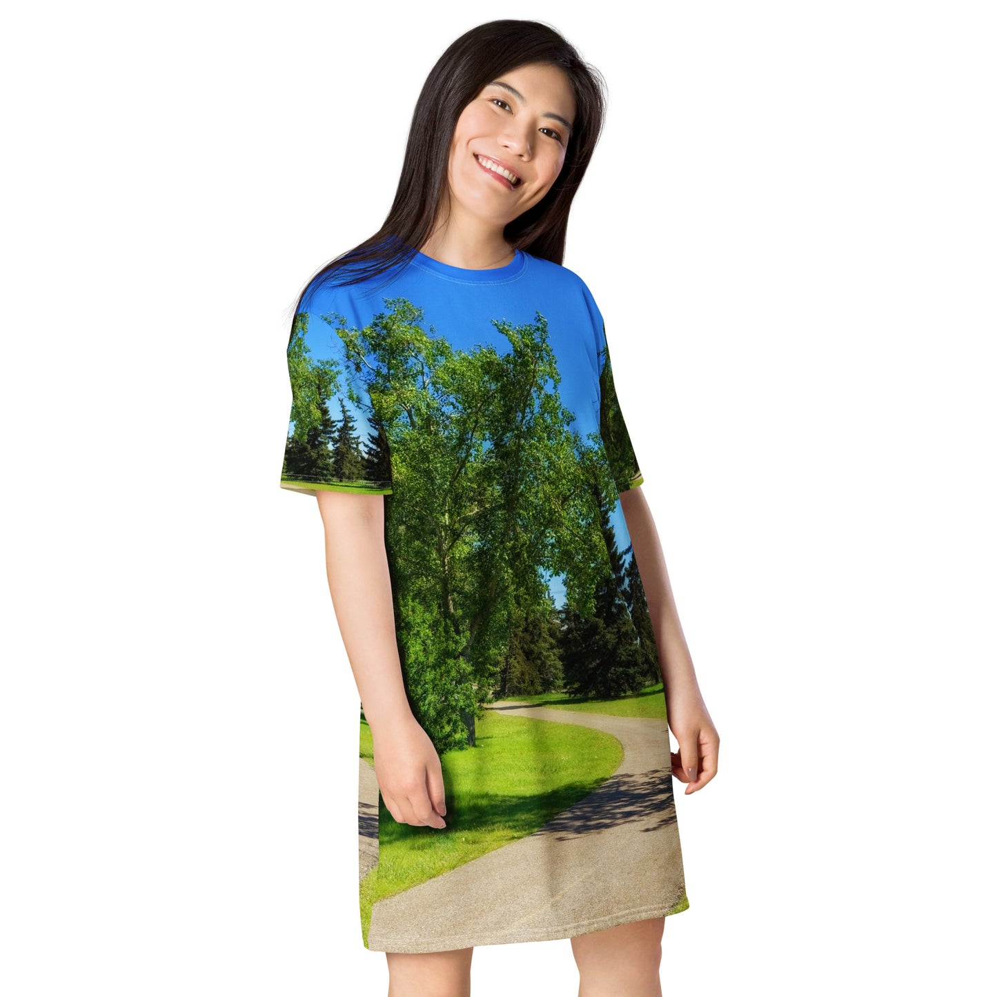 All-Over T-Shirt Dress - Calgary in the Summer