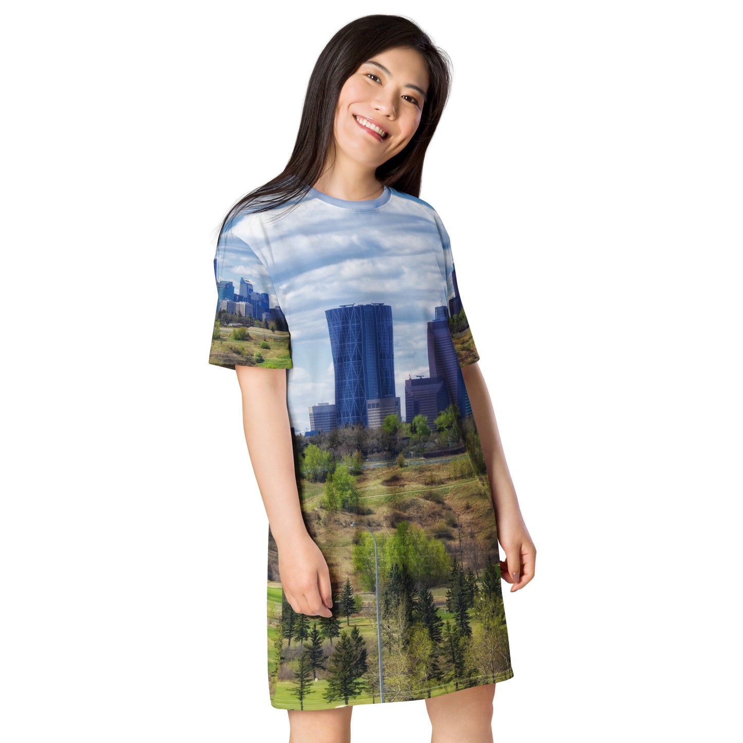 All-Over T-Shirt Dress - Downtown Calgary Vista Heights Hill