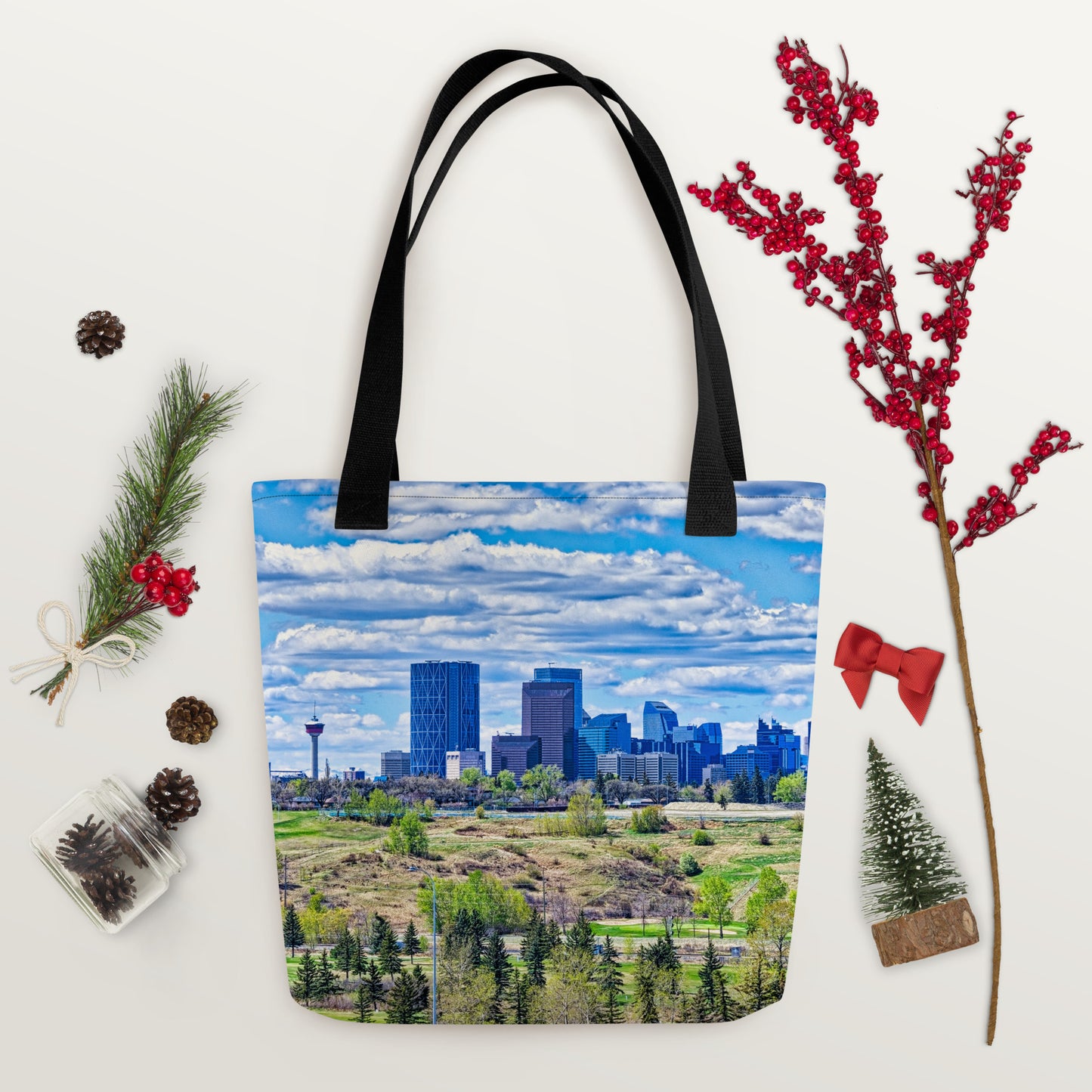 All-Over Tote Bag - Downtown Calgary Vista Heights Hill HDR