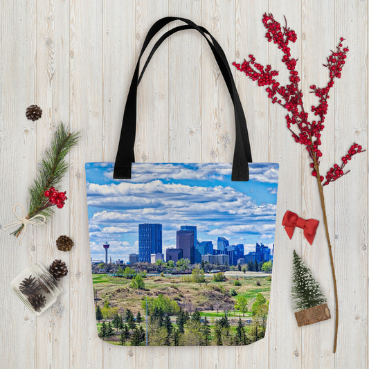 All-Over Tote Bag - Downtown Calgary Vista Heights Hill HDR