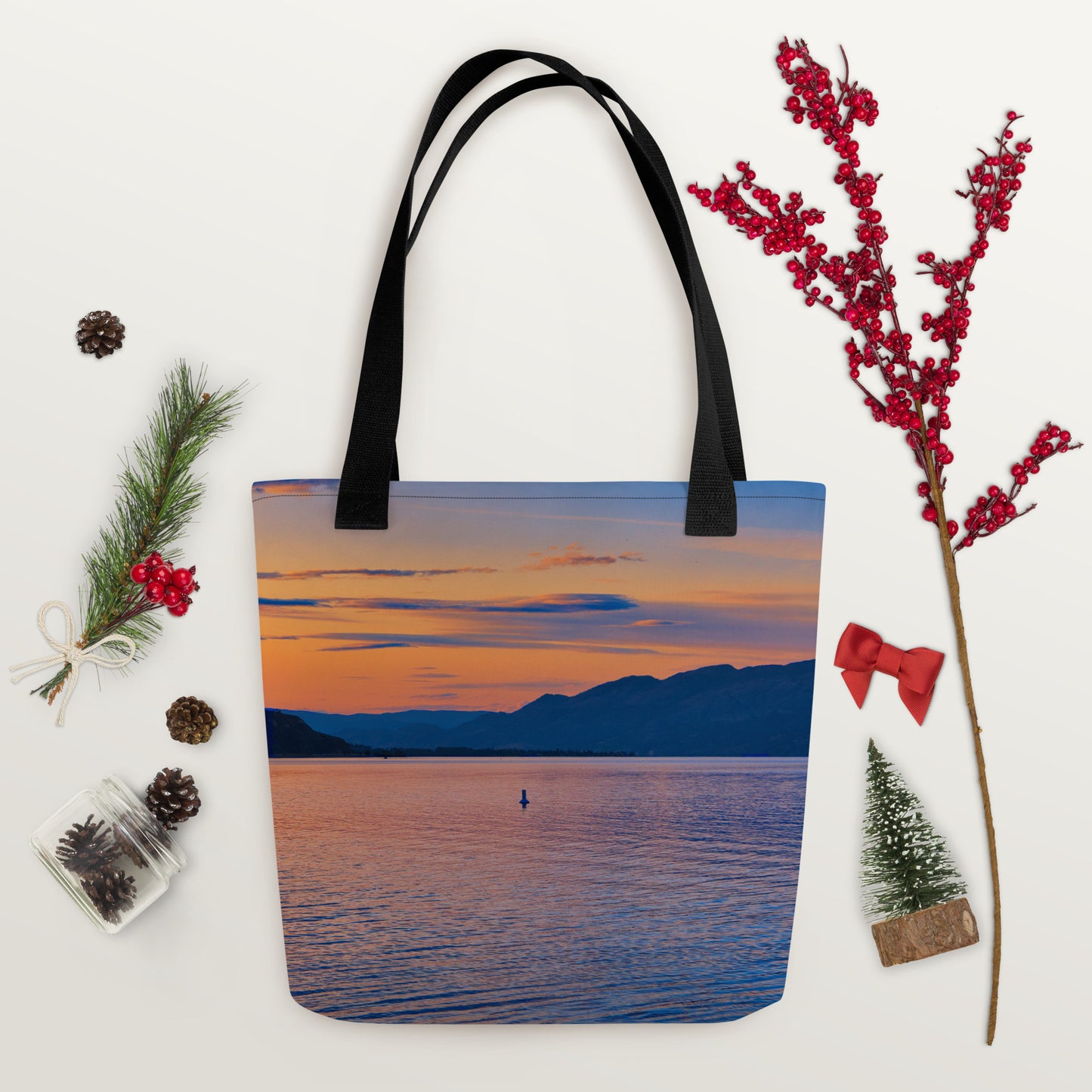 All-Over Tote Bag - Penticton Okanagan Lake Sunset