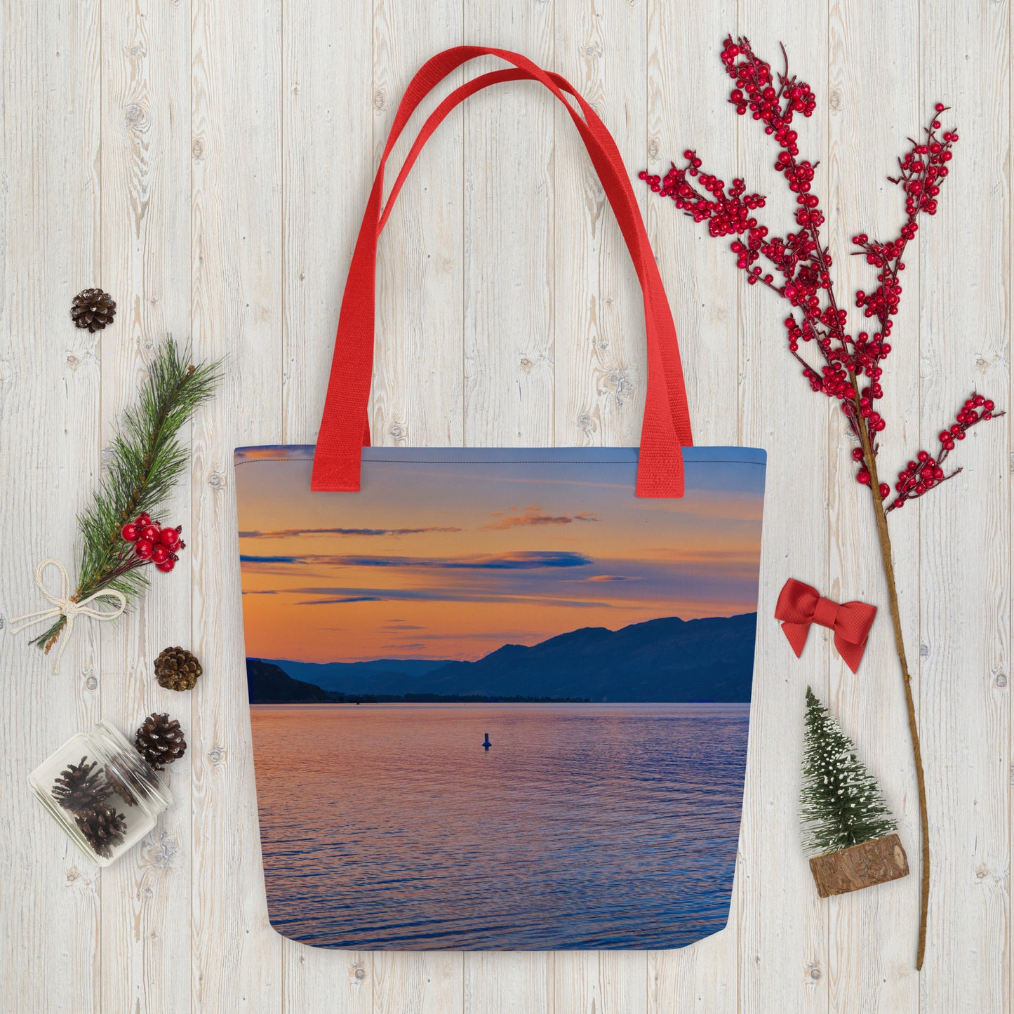 All-Over Tote Bag - Penticton Okanagan Lake Sunset