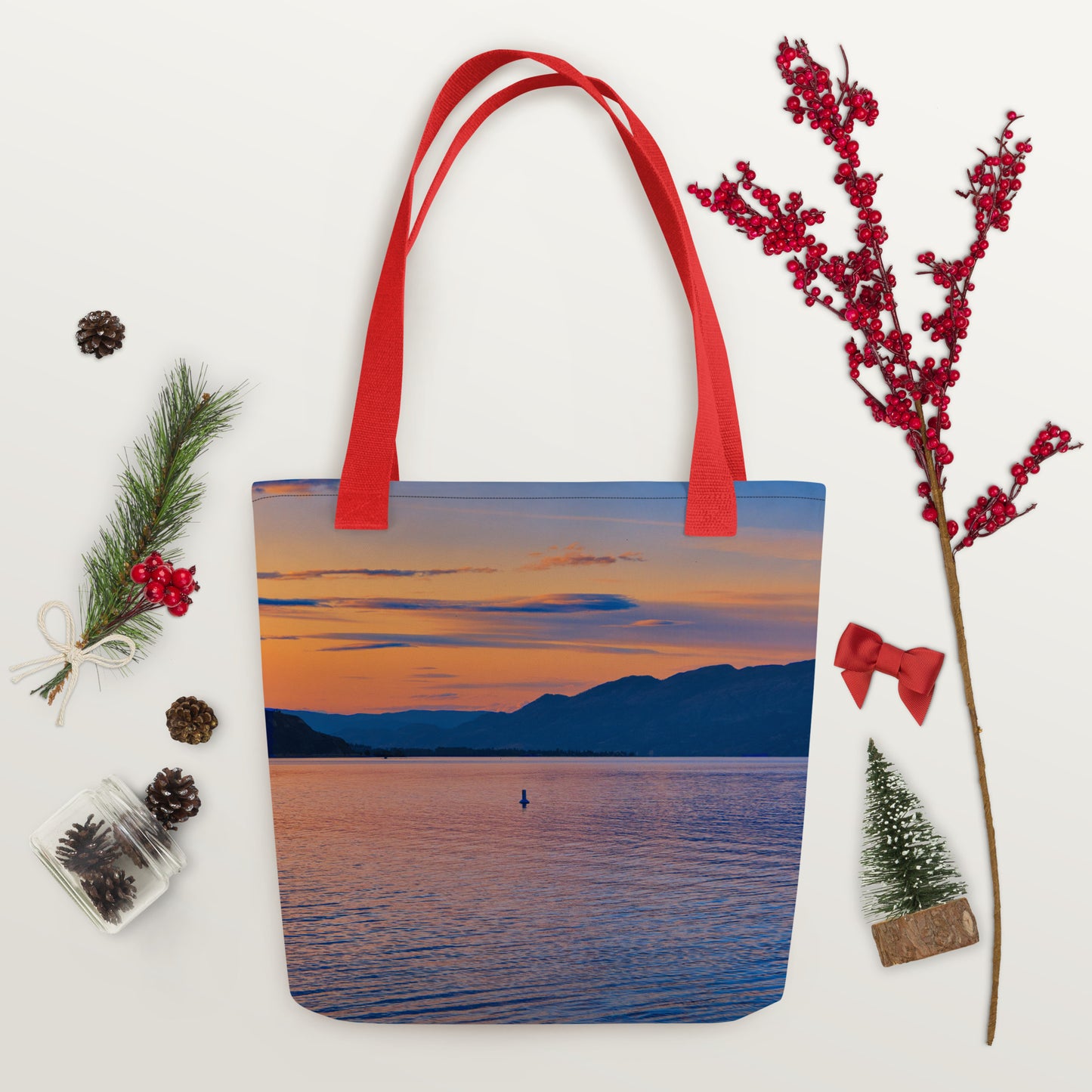All-Over Tote Bag - Penticton Okanagan Lake Sunset